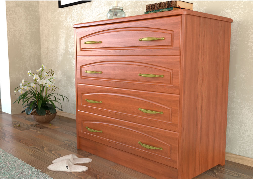 Комод с 4 ящиками коричневый 90 см "Афродита" DREAMLINE АФРОДИТА 163485 Венге  - Вид №1