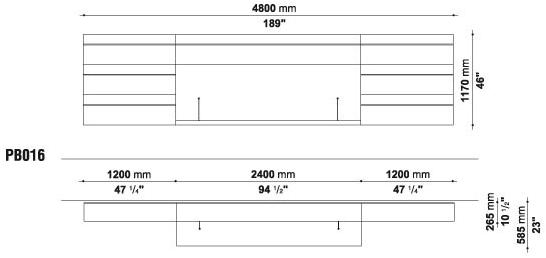 B&B Italia Настенный модульный подвесной книжный шкаф Pab sun-id-1468342 - Вид №11