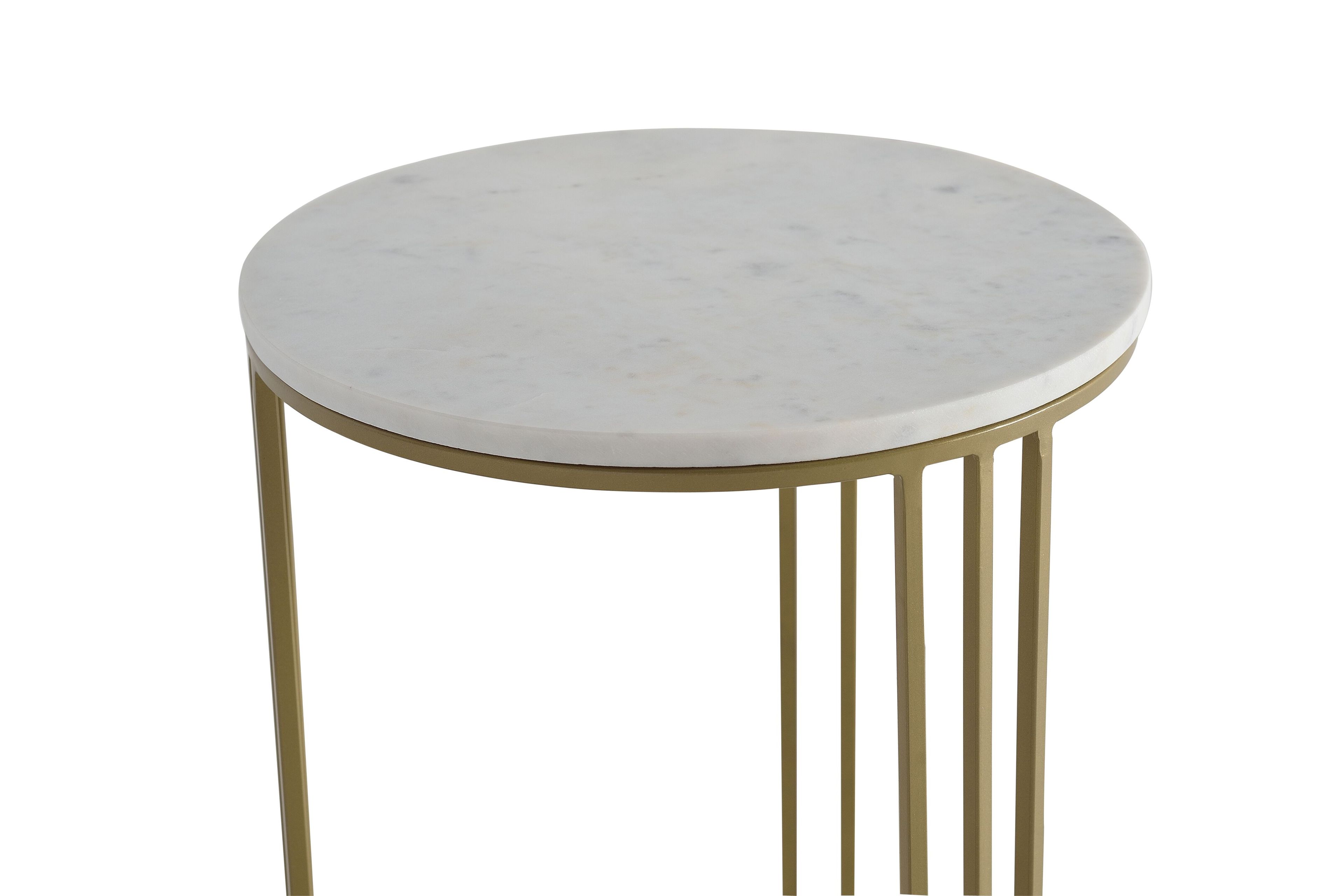 Высокий круглый мраморный журнальный столик Giner y Colomer 1183 ARCH-00011653 - Вид №1