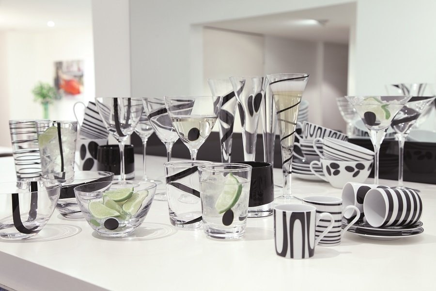 Набор из 4 бокалов для вина 420 мл Jazz LSA INTERNATIONAL JAZZ 00-3863239 Прозрачный;черный - Вид №1