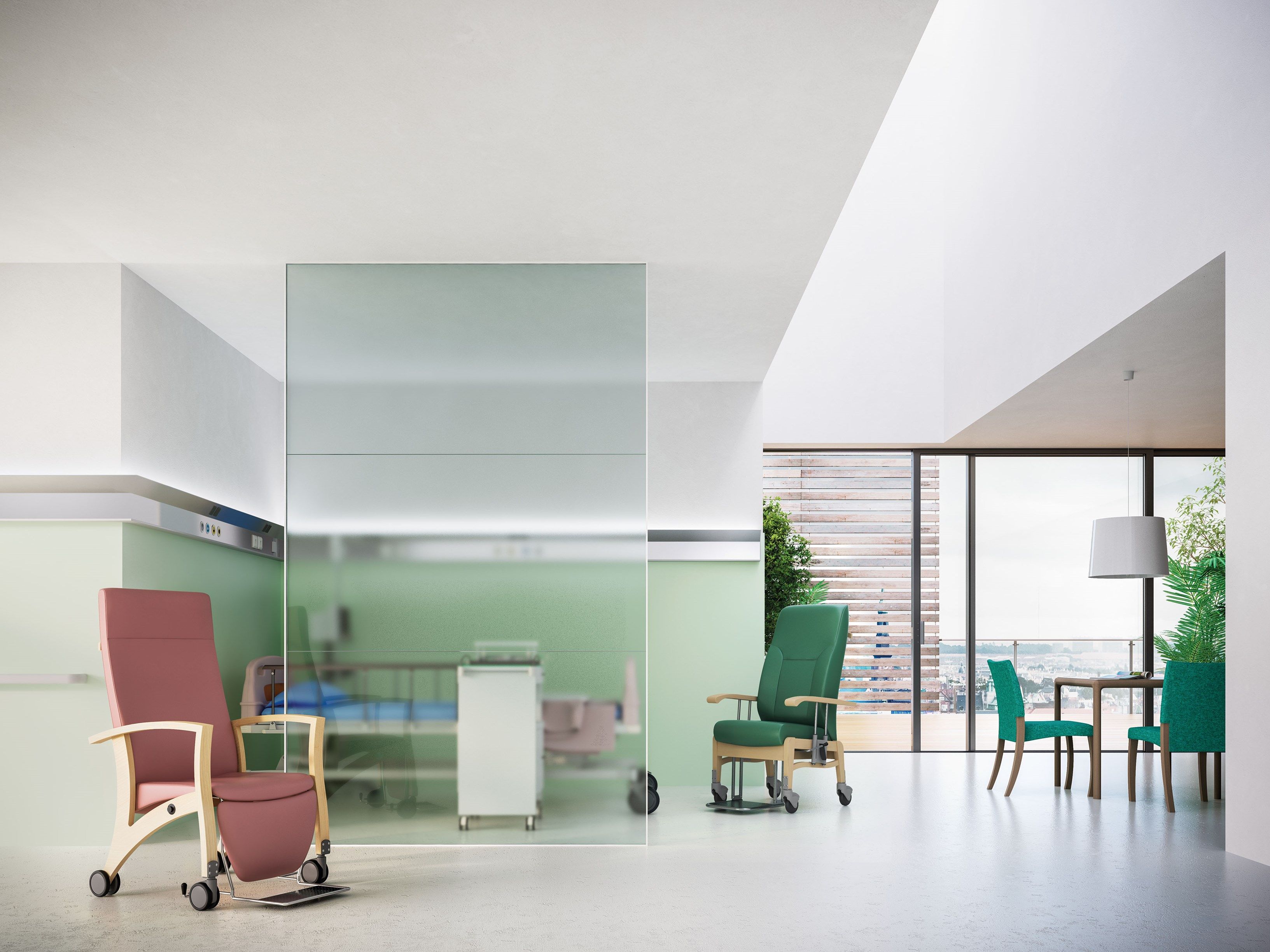 Тканевое кресло с колесами PIAVAL RELAX TRANSFER-Health &amp ARCH-00151946 - Вид №6