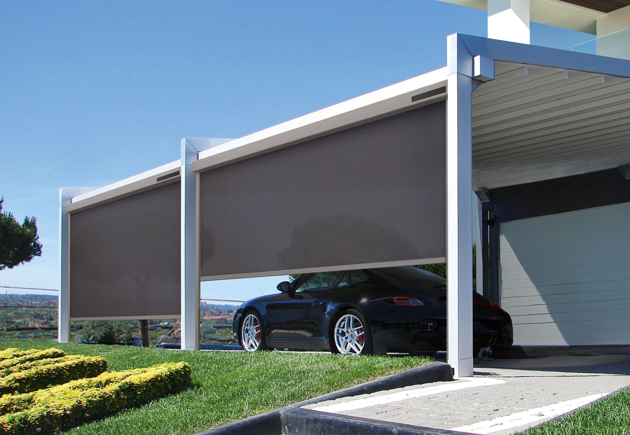 Рулонная занавеска из ткани с боковыми направляющими Bandalux Z-BOX SOLAR ARCH-00058462 - Вид №3