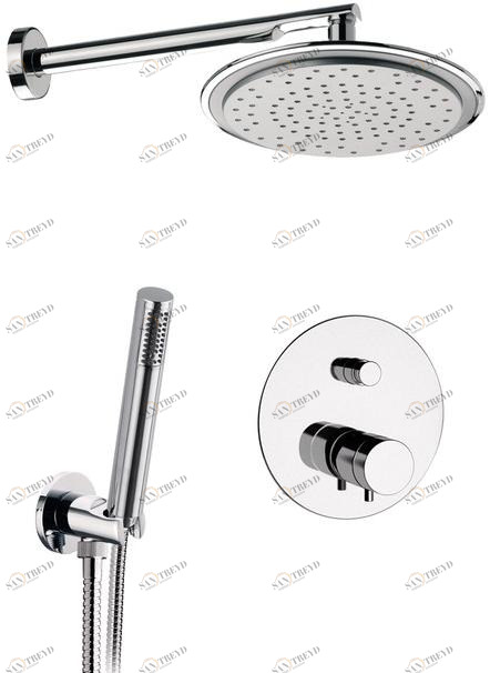 Remer Rubinetterie Смеситель для душа из хромированной латуни с ручным душем Minimal thermo Nt 09 s02