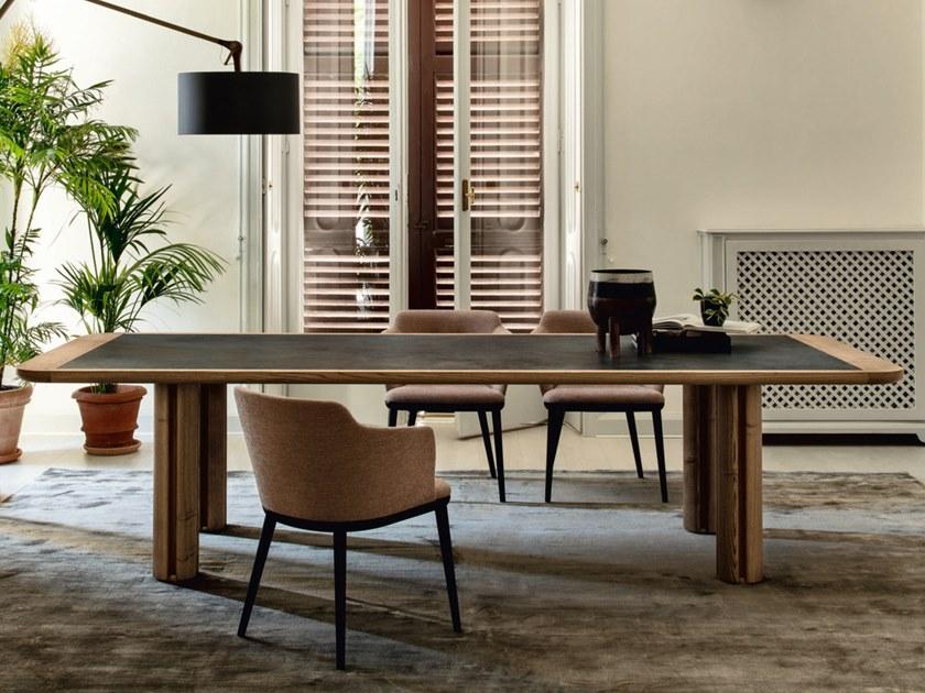 Porada Стол из ясеня прямоугольный со стеклянной вставкой Eighteen sun-id-1460090 - Вид №2