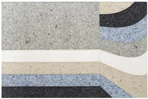 GAN Прямоугольный коврик ручной работы из синтетического волокна Nuances