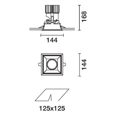 Регулируемый встраиваемый прожектор для подвесных потолков iGuzzini Laser Blade XL ARCH-00061875 - Вид №3