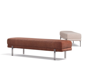 Кожаная мягкая скамья