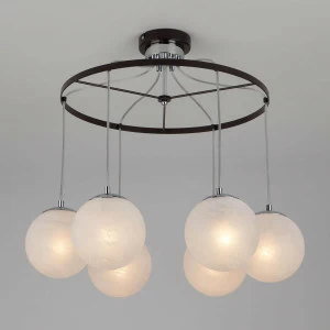 Подвесная люстра Eurosvet Globe 70069/6 хром/черный EUROSVET GLOBE 187340 Белый