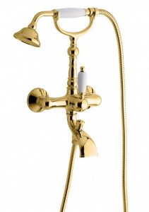 40011OR Смеситель Laguna с ручным душем для ванной, цвет золото