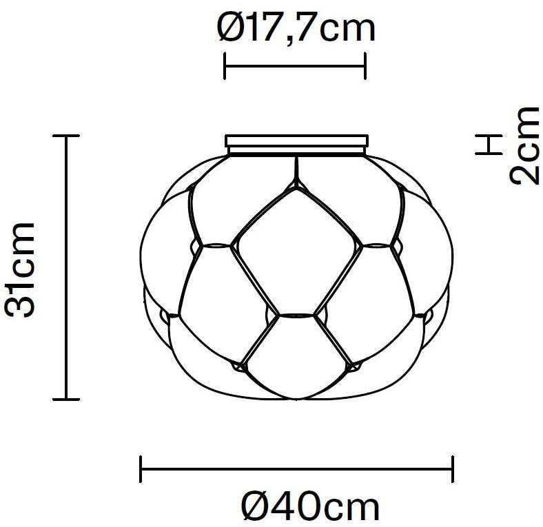 Fabbian Стеклянный потолочный светильник Cloudy F21 e02 71 - Вид №6