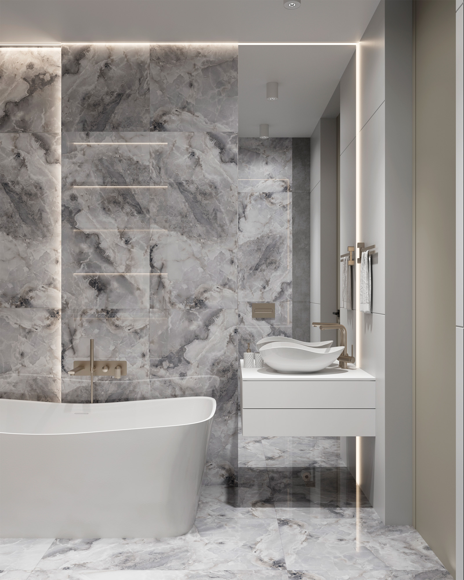 INVISIBLE ONYX GREY — Элегантность серого оникса FP1026-A Arcadia Ceramica