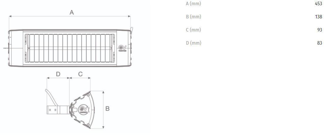 Vortice Инфракрасная лампа для внутренней / наружной установки Thermologika soleil 70070 - Вид №4
