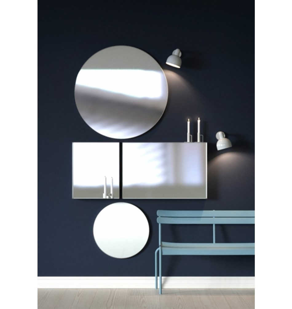 FROST Зеркало круглое 4134, Ø40cm » белое Алюминий Белый U4134-W  - Вид №1