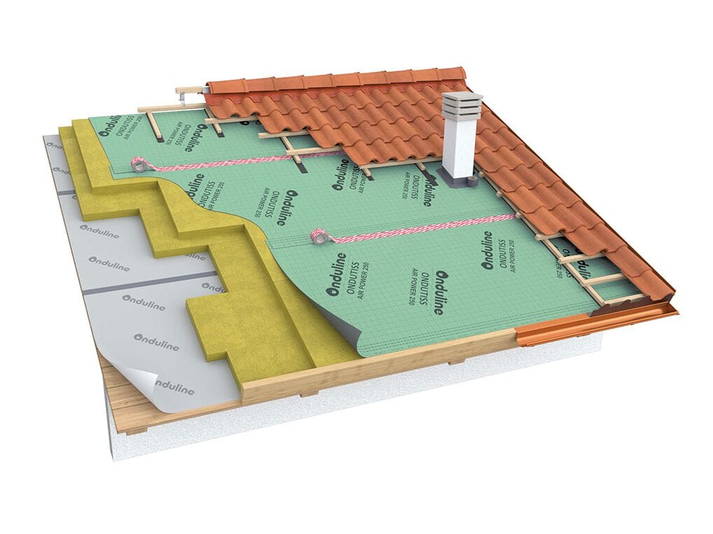 Высокоэффективная трехслойная паровая мембрана с высокой воздухопроницаемостью ONDULINE ITALIA ONDUTISS ARCH-00034306 - Вид №1