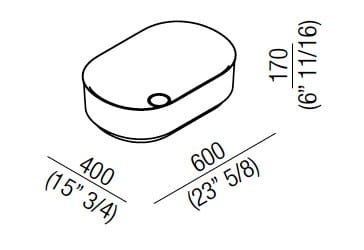 Отдельно стоящая раковина из Cristalplant® Agape Immersion ARCH-00004287 - Вид №1