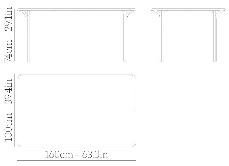 Прямоугольный стальной стол с порошковым покрытием BABEL D Jos ARCH-00082647 - Вид №6