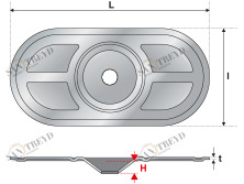 Дюбель UBL 01 82 409 UBL Tecfi 82 х 40 х 1 х 3,9  9 