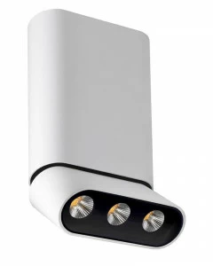 Спот потолочный светодиодный на 3 лампы 24 см белый "Фергус" 8005/3CM-WT-BK LUMIEN HALL ФЕРГУС 00-3949065 Белый