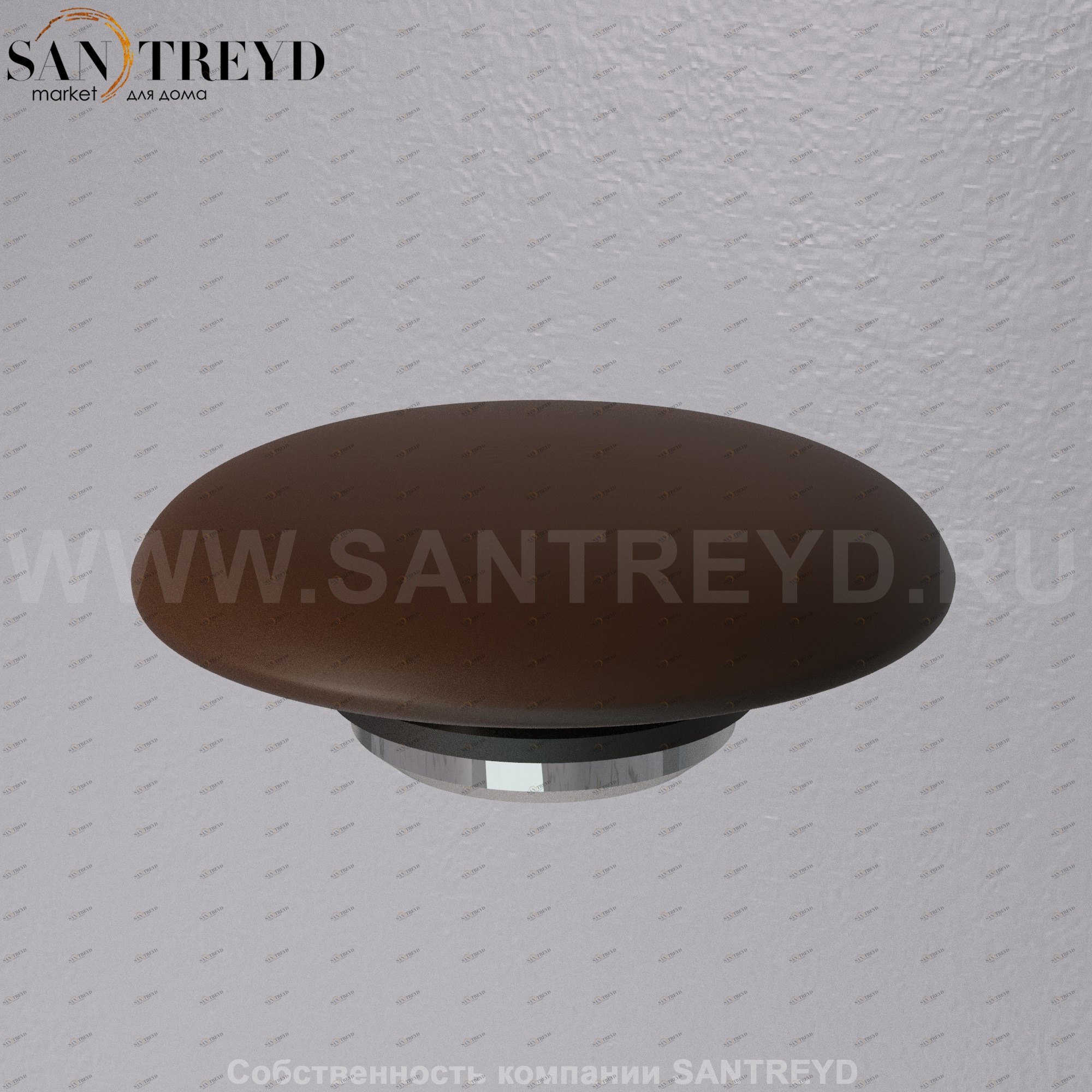 A038VX.107 Донный клапан с керамической накладкой с функцией Click-clack A. e. T. Italia RICAMBI Коричневый матовый AeT ITALIA