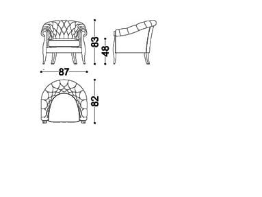 Тканевое кресло с подлокотниками OPERA CONTEMPORARY Siebel ARCH-00057330 - Вид №3