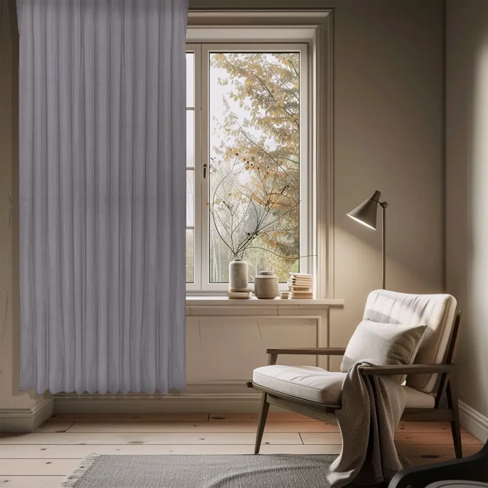 Штора на ленте со скрытыми петлями 200x280 см цвет серый WITERRA STLM-2015760