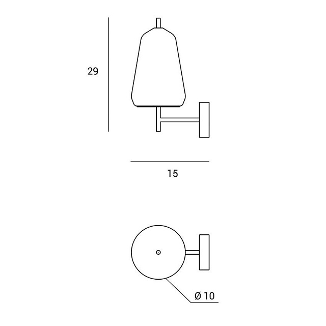 Miloox 1744.120 Настенный светильник с отделклй матового золота X-RAY. - Вид №2