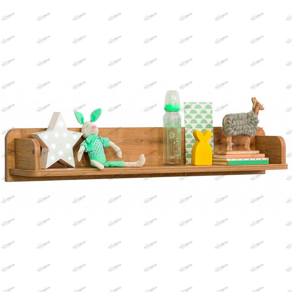 Полка деревянная детская орех Mocha Baby CILEK MOCHA BABY 00-3832486 Коричневый Santreyd 