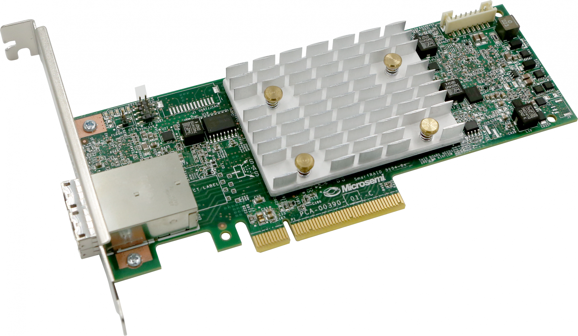 2290800-R Microsemi smartraid 3154-8e single,8 external ports,pcie gen3 ,x8,4 gb ddr4,raid 0/1/10,raid 5/6/50/60,flexconfig,maxcache 4.0 Adaptec Santreyd 