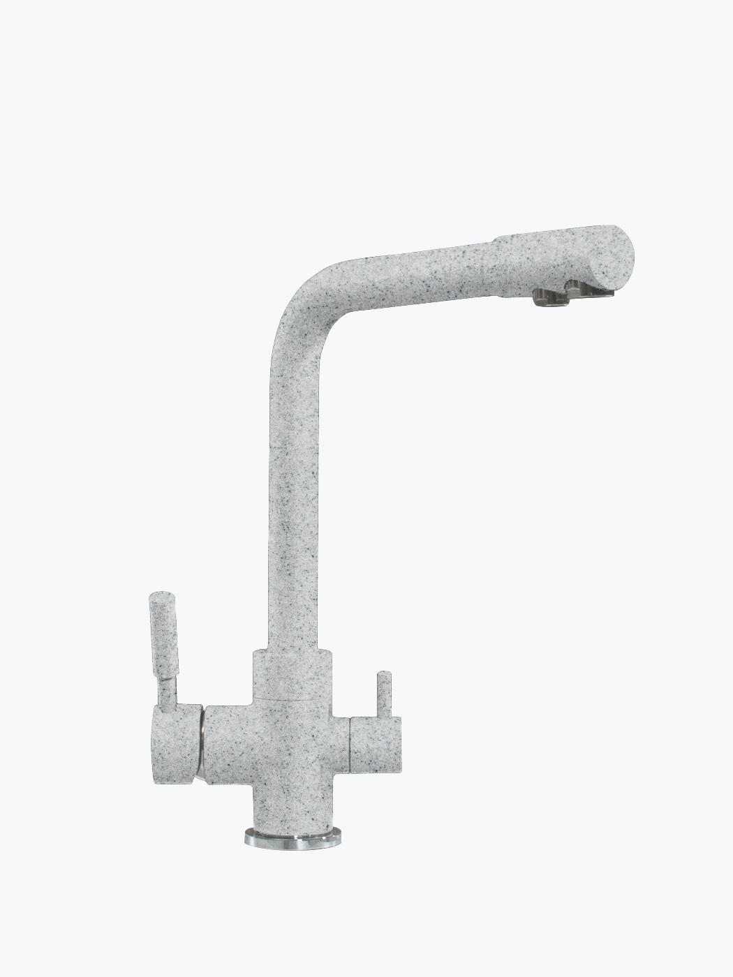 627574 Смеситель кухонный "Высокий Дуо" в тон мойки Polygran  - Вид №3