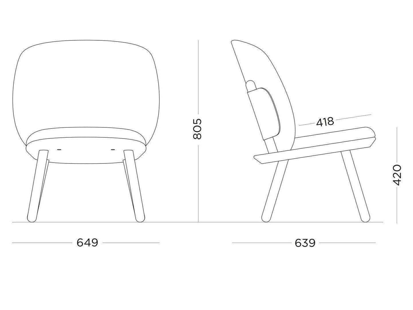Тканевое кресло EMKO Naïve ARCH-00139135 - Вид №55