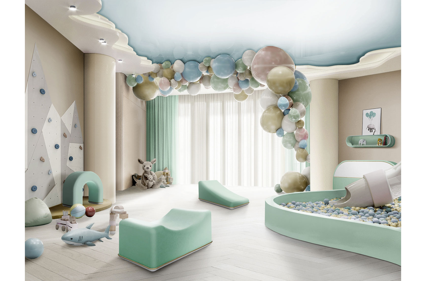 CIST703 Детские пуфики Пузыристый слайд Circu  - Вид №17