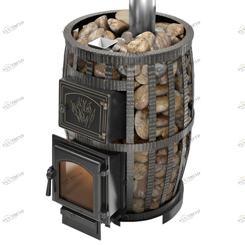Банная печь Везувий Легенда Русский пар Ковка 18 (270) с закрытой каменкой б/в 6446