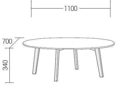 Dall'Agnese Овальный лакированный журнальный столик Zoe sun-id-1386861 - Вид №3