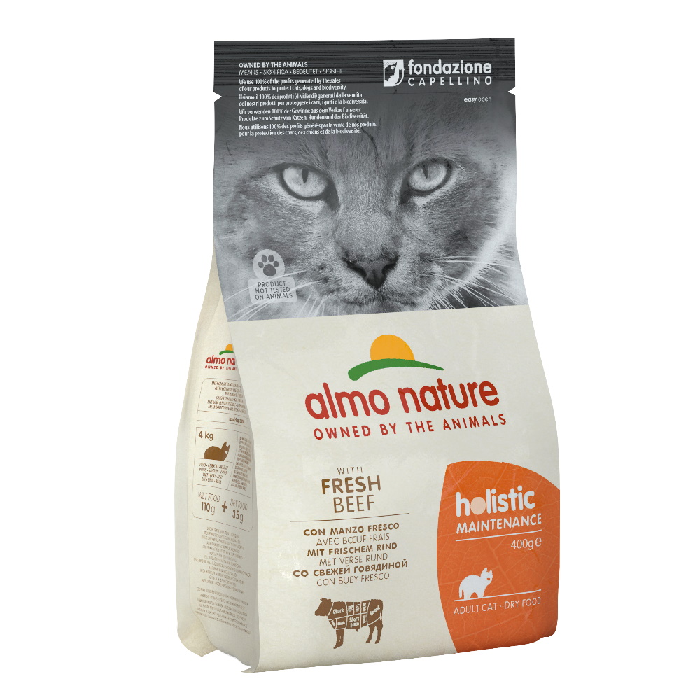 ПР0059714 Корм для кошек Holistic-Maintenance говядина с коричневым рисом сух. 400г Almo Nature 