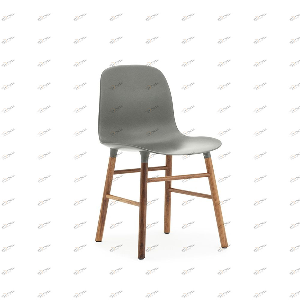 Стул без ручек Form с ножками из ореха 78х48х52 см, серый Normann Copenhagen 602823