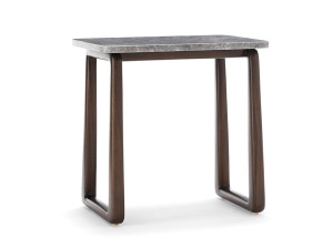 Высокий журнальный столик из красного дерева с мраморным верхом