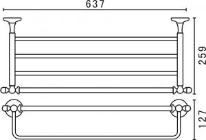Полка для полотенец ART&MAX ANTIC AM-E-2622Q  - Вид №1