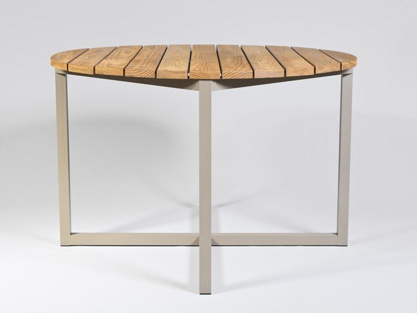 Sachi Круглый обеденный стол из алюминия и дерева Spikes sun-id-1507060 - Вид №1