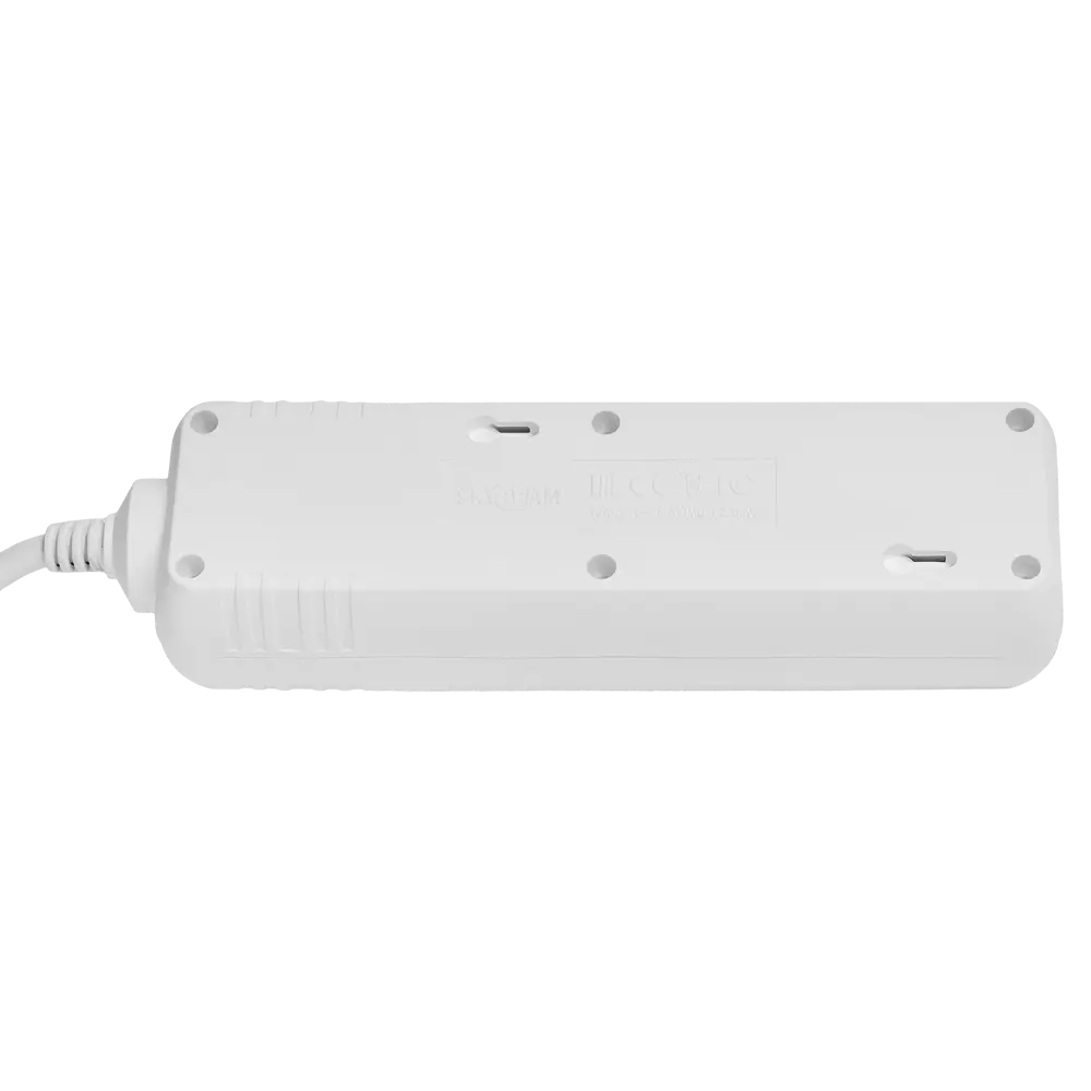 Удлинитель бытовой Skybeam 3x0.75 3 м 3 розетки с заземлением 2300 Вт с выключателем цвет белый STLM-2186439 - Вид №3