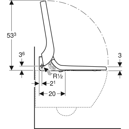 146.274.FW.1 Крышка-биде Geberit AquaClean Tuma Comfort Geberit  - Вид №4