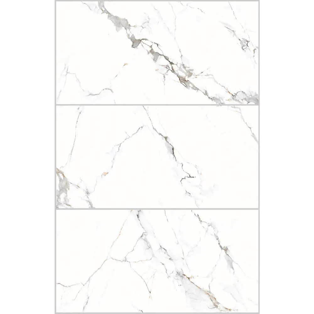 Глазурованный керамогранит Galaxy Statuario 80x160 см 2.56 м² матовый цвет белый Santreyd CARVING STLM-2061391 - Вид №2