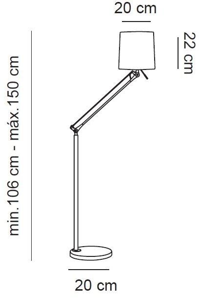 Alma light Торшер регулируемой высоты с прямым светом Work 4245/019 - Вид №2