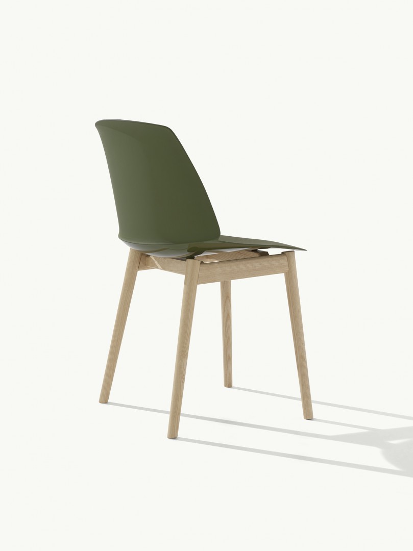 Classy 1095 Стул с каркасом из ясеня, 4 ножки. Полипропиленовая оболочка. Et al. Classy - Вид №3