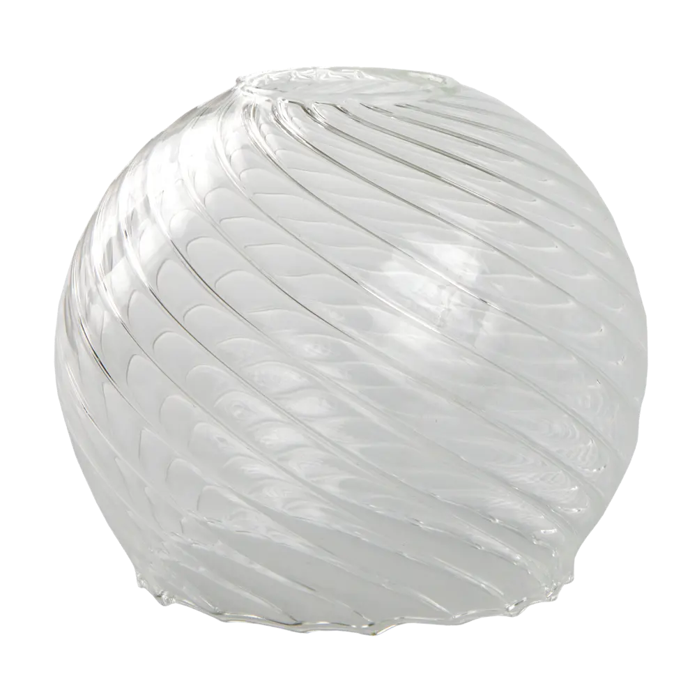 Плафон для люстры Nina Glass Полусфера E27 рифленый косой стеклянный STLM-2121460
