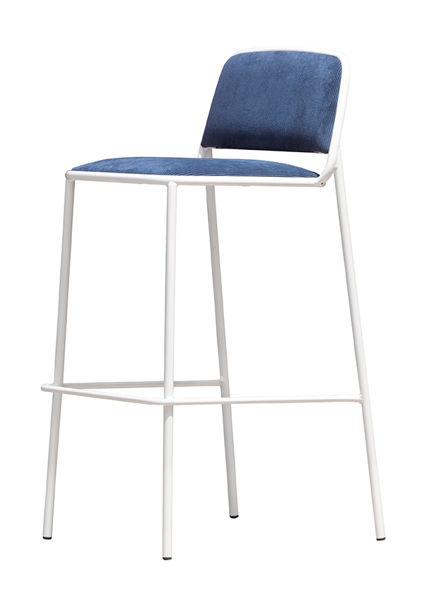 Ring 672 Барный стул со стальным каркасом, 4 ножки. Сиденье и спинка мягкие. Et al. Ring - Вид №6