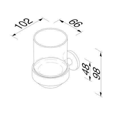 Стеклянный держатель зубной щетки Geesa Nemox ARCH-00077264 - Вид №1