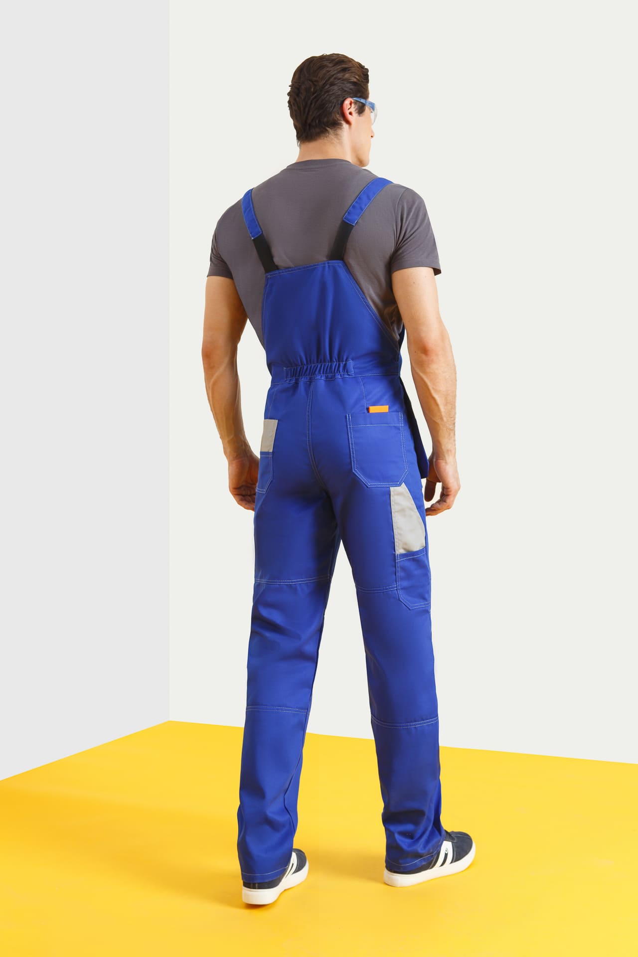 69440 Полукомбинезон "Профессионал-2" василек светло-серый  Летняя спецодежда  размер 44-46/158-164  - Вид №3