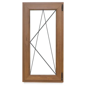 Окно пластиковое ПВХ Deceuninck одностворчатое 1200x600 мм (ВxШ) правое однокамерный стеклопакет золотистый дуб