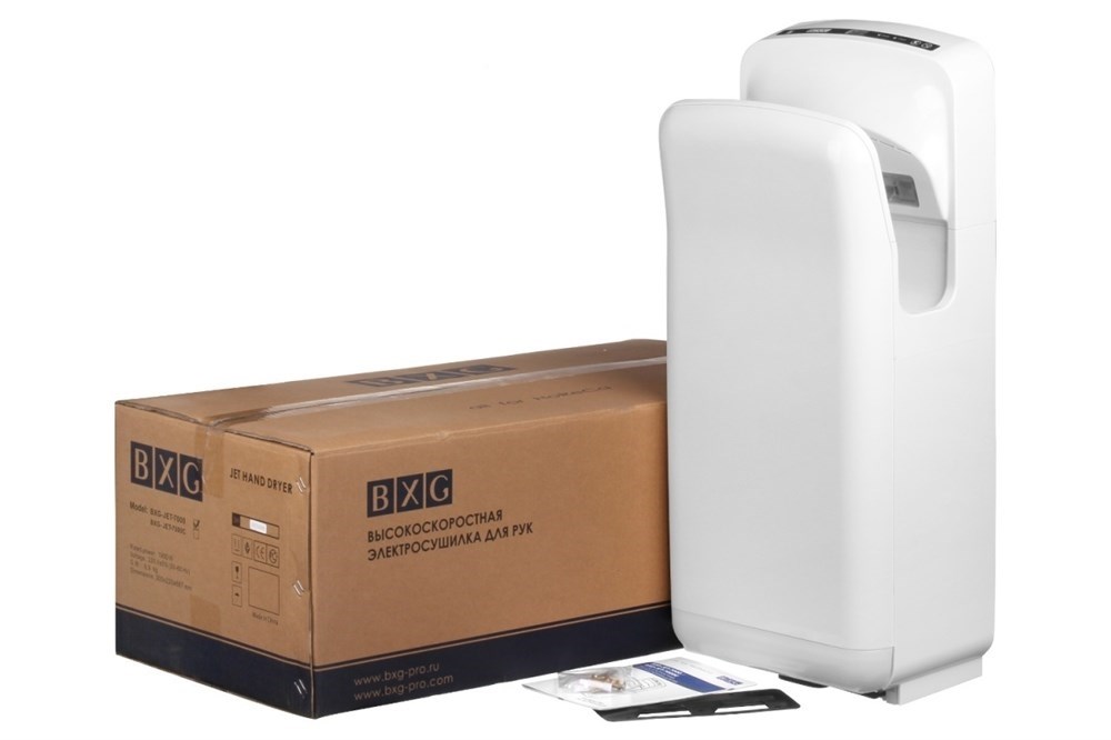 BXG-JET-7000 - сушилка для рук высокоскоростная белая BXG  - Вид №5
