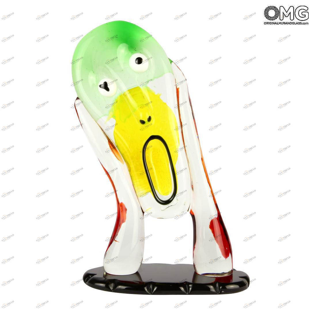 2605 ORIGINALMURANOGLASS Скульптура Крик - по мотивам Мунка - Original Murano Glass OMG 28 см PICASSO
